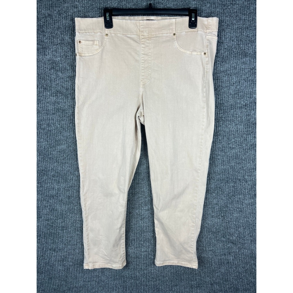 Liverpool The Crop Jeans 16 Panama Tan Cropped Jeggings Preppy Minimalist
